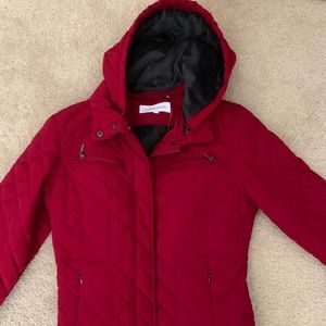 red calvin klein jacket